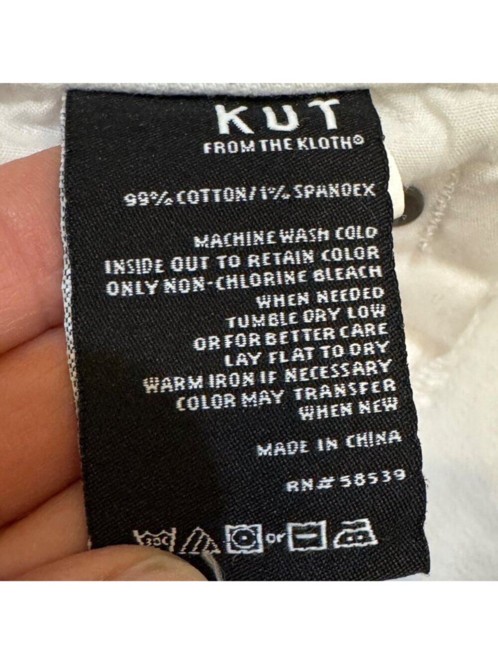 Kut From The Kloth Women's Size 10 White Straight Leg Distressed Denim Jeans - Picture 8 of 10